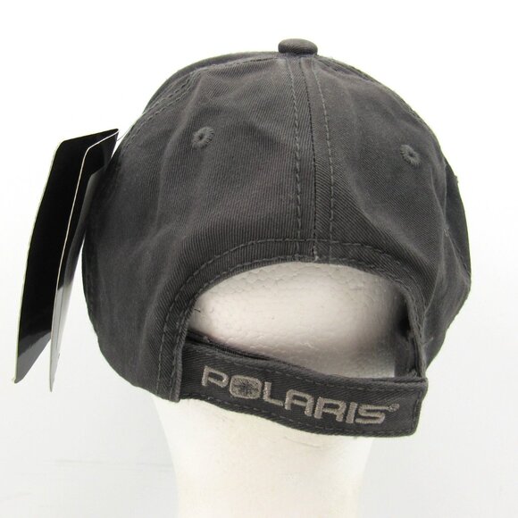 Ranger Polaris Embroidered Logo Men's Gray Trucker Style Adj Strap Back Cap Hat - Picture 7 of 9